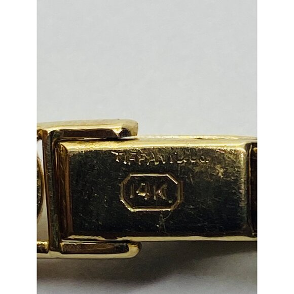 VINTAGE TIFFANY & CO 14k GOLD BRACELET SNAKE FLEX 9.5MM WIDE 6 5/8” Long - Picture 13 of 13